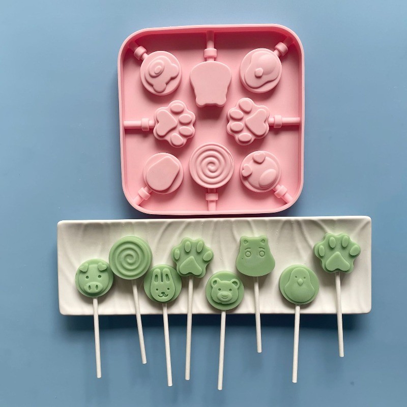 Forma Redonda Molde De Silicone Pirulito Crianças DIY Ferramentas De Cozimento Para Chocolate Doces Biscoito Casa Acessó