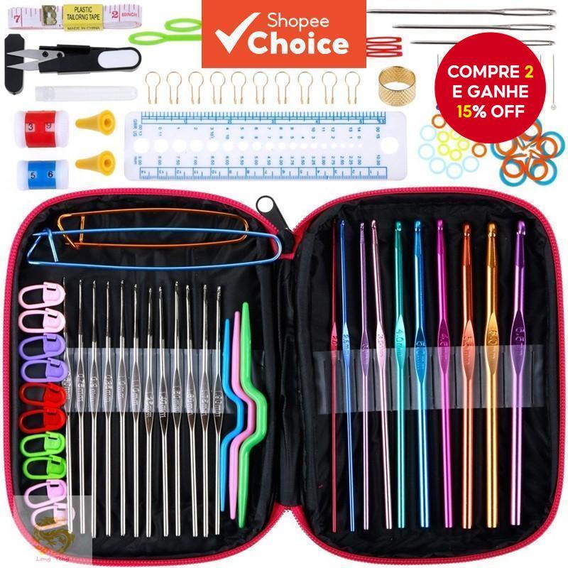 Conjunto Hakpen/De Ferramentas De Tricô/Equipamento 100pc Melhor Vendedor Bela Importação De Qualidade PREMIUM em Oferta na Shopee