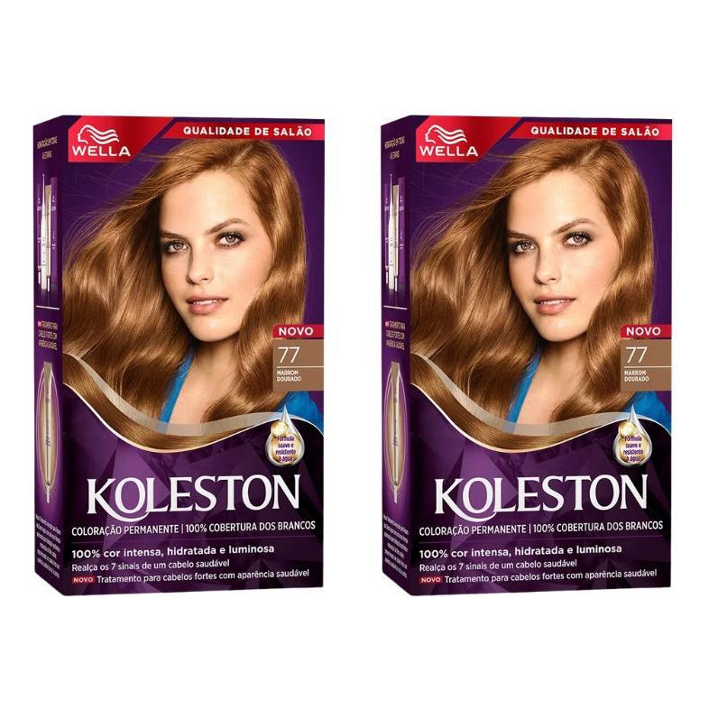 Coloraçao Koleston 77 Marrom Dourado-kit C/2un
