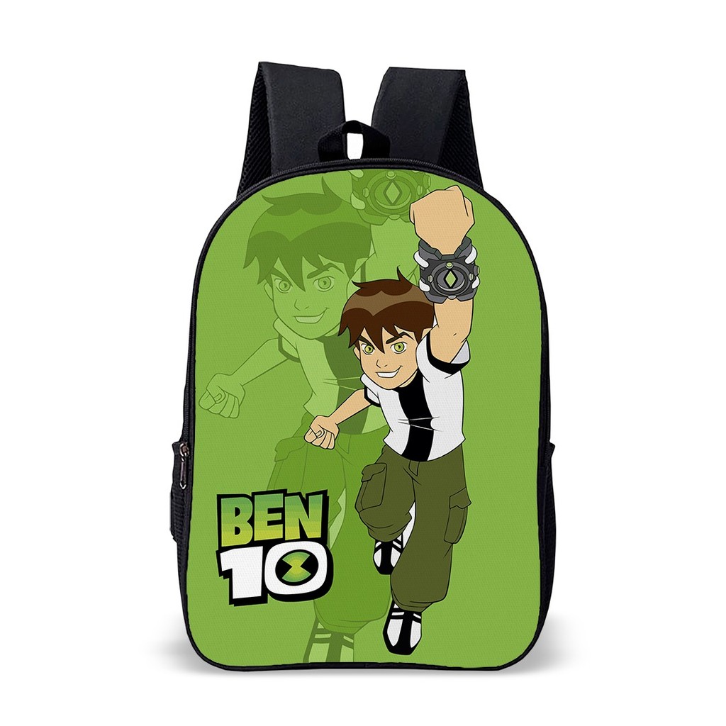Mochila e Lancheira Térmica Escolar Estampa Infantil Menino Verde 10 Aliens Ben Kit ou Avulsa