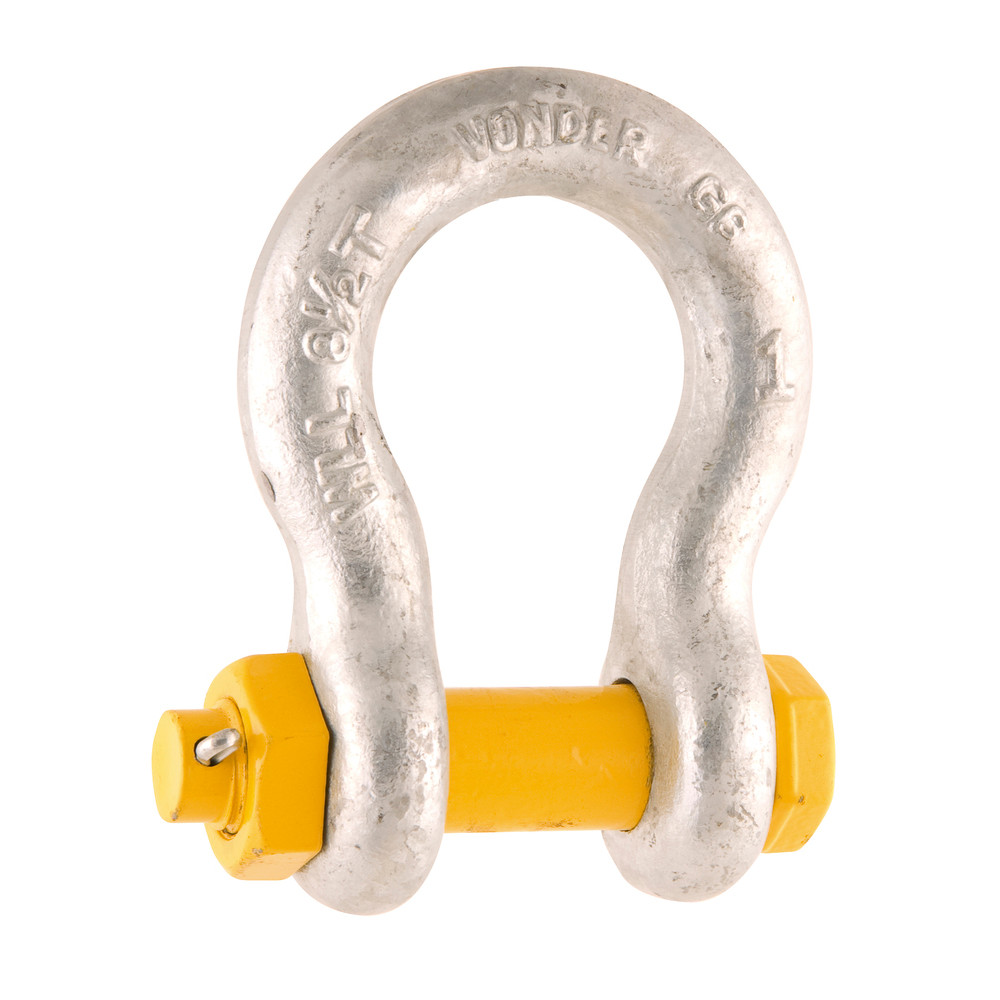 Manilha para Cabo Aço 1/2" Curva Pesado Galv com Porca Vonder Plus