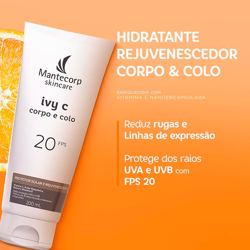 Detalhes do Ivy C Corpo e Colo Sérum Rejuvenescedor Corporal 200ml