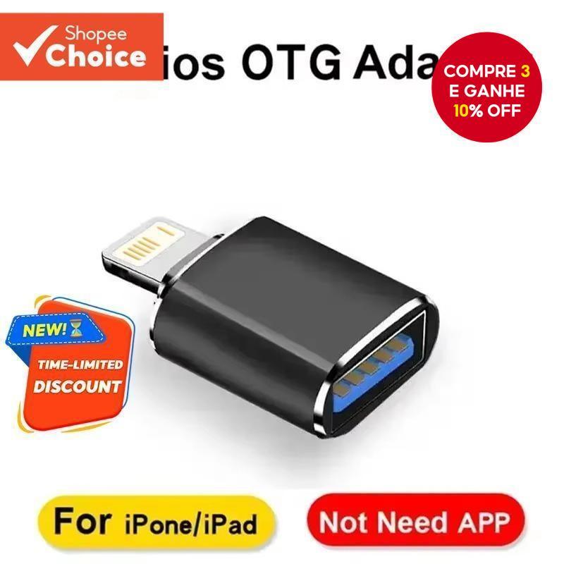 Adaptador USB 3.0 OTG Adequado Para IOS 13 Acima Do IPhone 14 A 6s IPad Pode Ler Unidade Flash