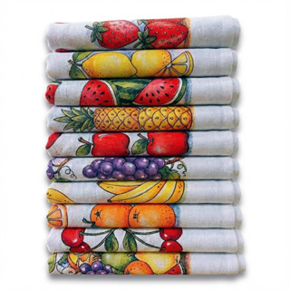 Pano De Prato Atacado Copa Estampado Grande Kit Com 1, 5 e 10 Peças em Oferta na Shopee