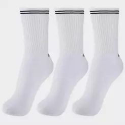 Kit Meia Lupo Sport Básica Cano Longo 3 Pares Branca