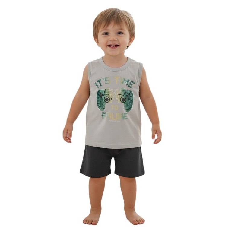 Pijama Infantil Menino Regata Estampada Malwee Kids