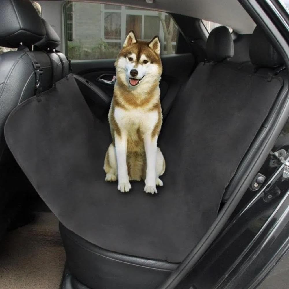 Protetor de Banco para Cães e Gatos, Capa Impermeável para Banco de Carro, Preto, Nylon, 145x145cm, Lavável, Dobrável