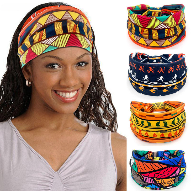 Artigos Padrão Africano Impressão Para Mulheres Twist Style Hair Band Ladies Salon ite