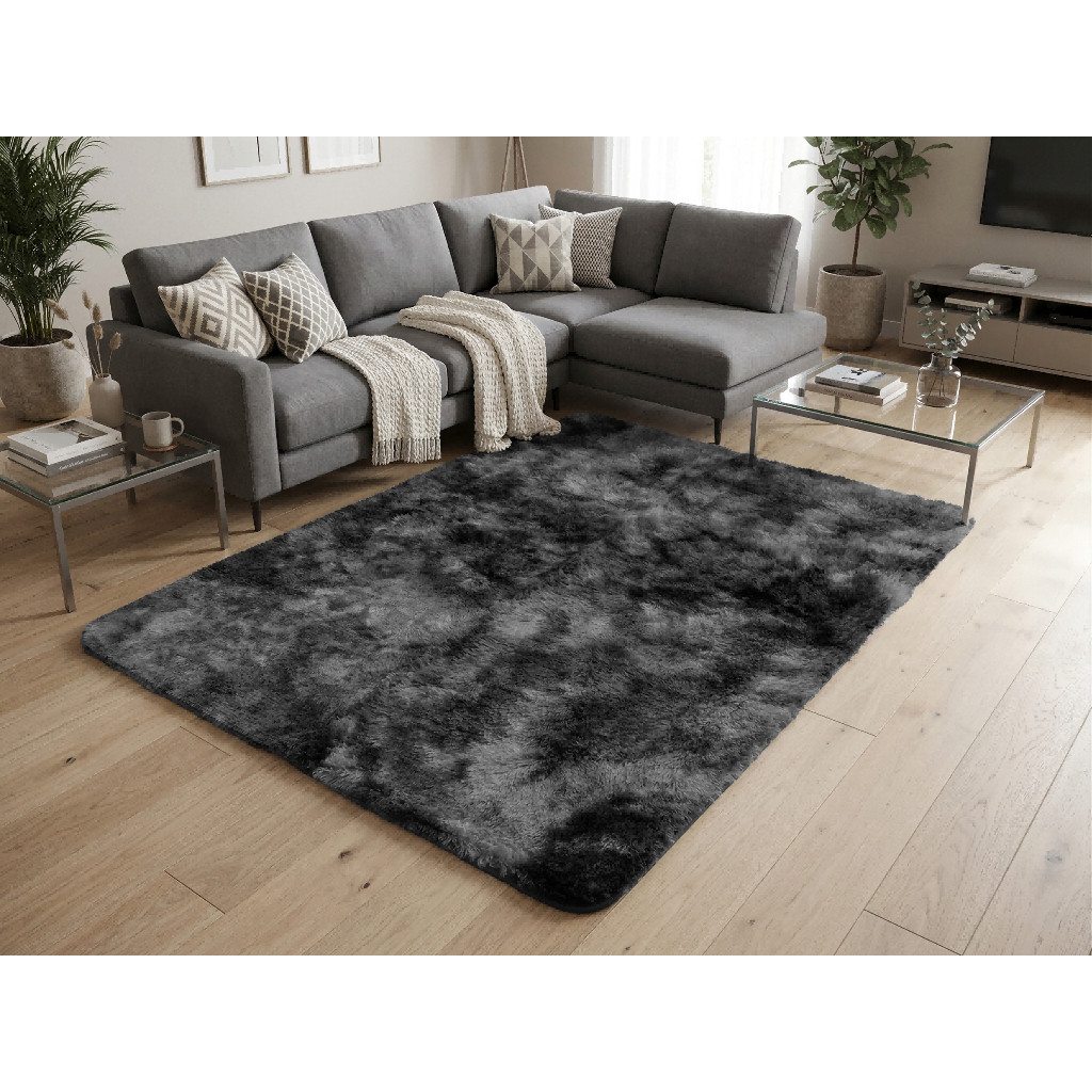 Tapete Felpudo 120x160cm Macio para Sala e Quarto Antiderrapante Moderno e Decorativo