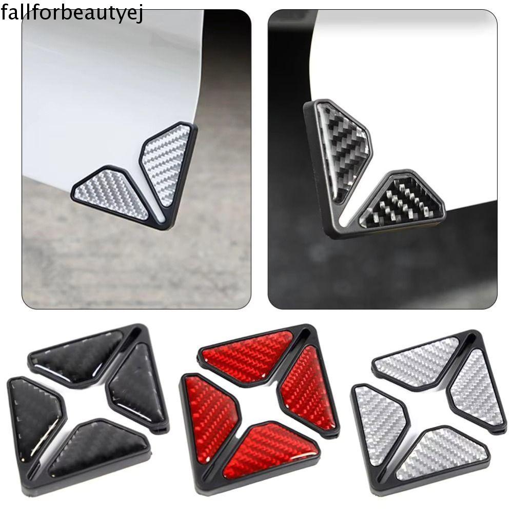 FALLFORBEAUTYEJ Proteção Anti-Riscos De Canto De Porta , Adesivos Anticolisão De Carro De Fibra De Carbono