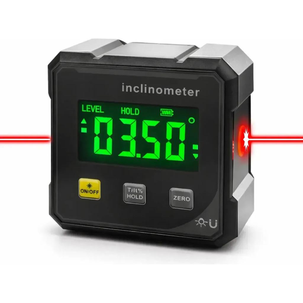 Inclinômetro Digital Laser Duplo Nível Buscador De Angulo Mini Localizador De Ângulo Eletronico