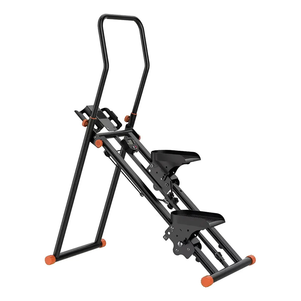 Simulador De Escada Adking Portátil Preto 130kg Com Tela E Guidão