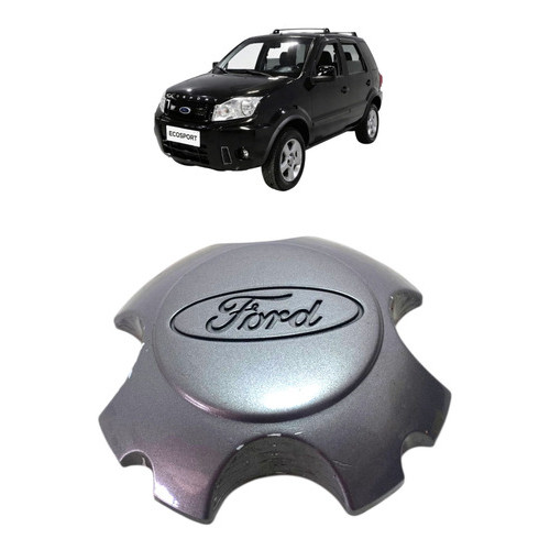 Calota Miolo Central Roda Ecosport 2.0 Duratec 2008 A 2012 Preto