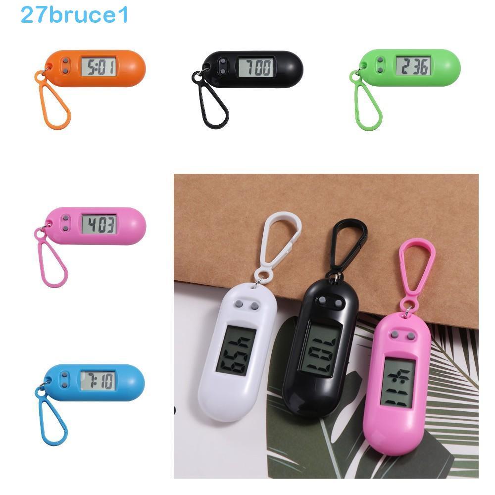 Chaveiro De Relógio Eletrônico BRUCE1 , Digital Portátil Com Exibição De Tempo De Mesa , ABS