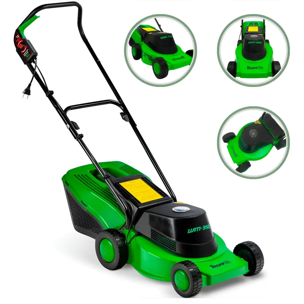 Cortador de Grama Eletrico Wm-350 1300w C/recolhedor Trapp