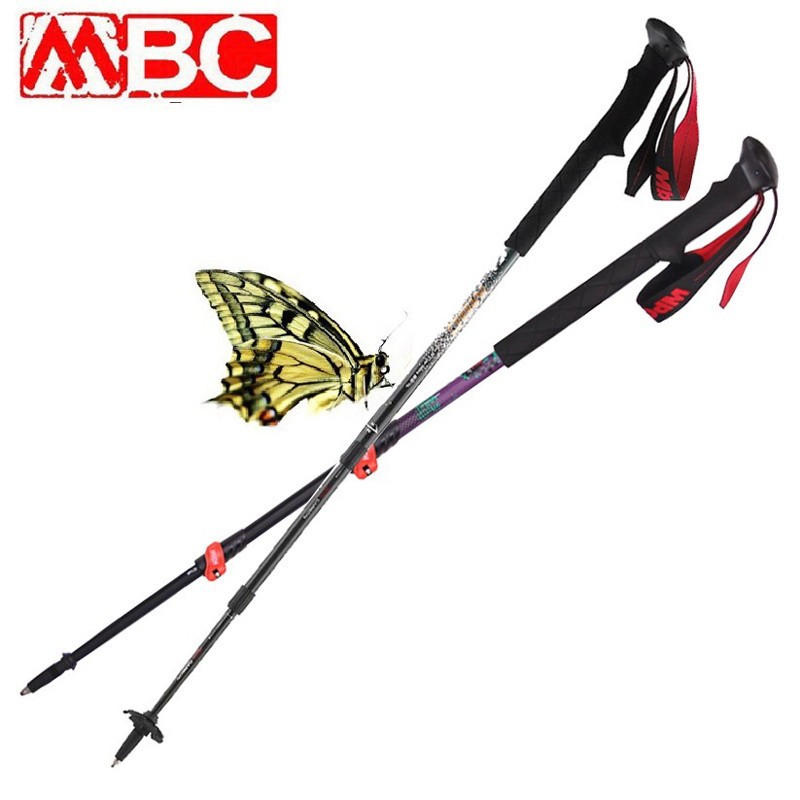 MBC Outdoor 3K Outdoor Lock Trekking Pole M160Q 99% Fibra de Carbono Pólo de Trekking Highland de Três Seções Leve M155Q