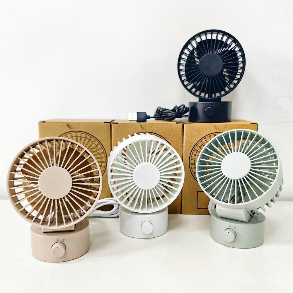 Mini ventilador USB estilo Muji, novo ventilador de mesa para escritório, mini ventilador elétrico silencioso, presente 