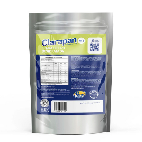 Clara de Ovo Desidratada Clarapan 360g Maxxiovos em Oferta na Shopee