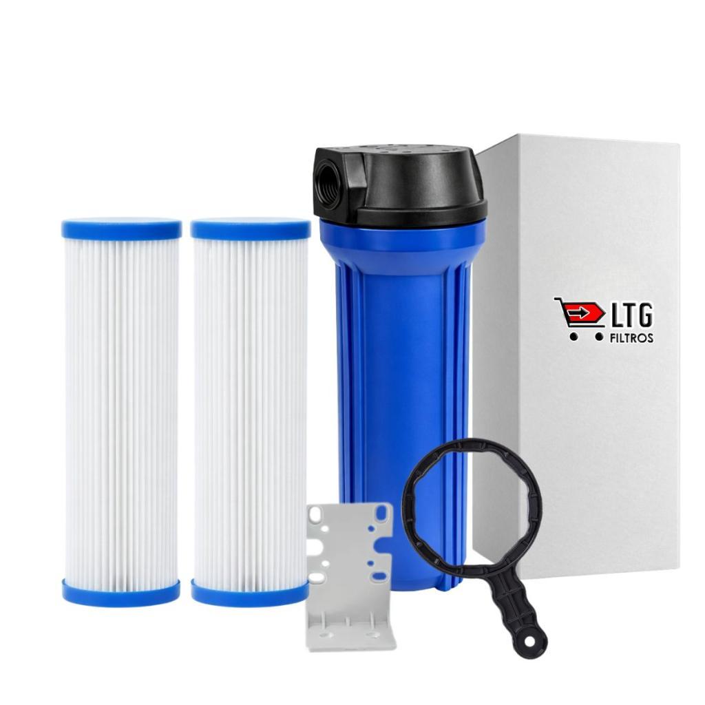 Filtro Água Para Caixa Dágua Cavalete + 2 Refis Lavável