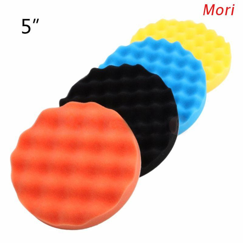 4 Unidades De Almofadas De Polimento De 5 Polegadas (125 Mm) Para Polidor De Carro