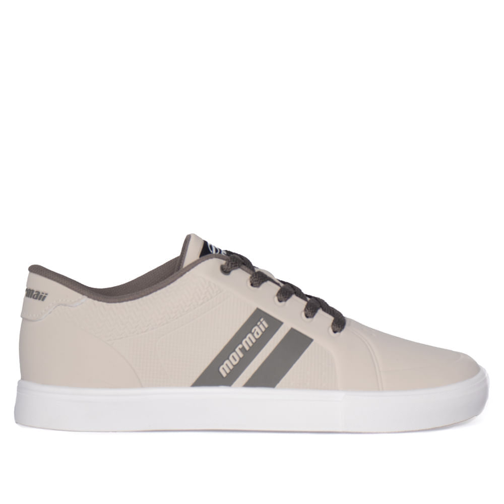 Tênis Masculino Mormaii Urban Stripe 3 Slim Bege/Cinza