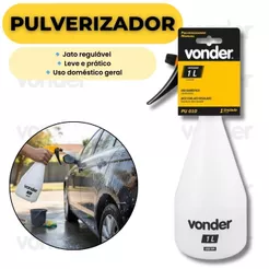 Pulverizador Manual 1L Vonder Doméstico Bico Regulável Spray Limpeza Jardim Resistente Top Oferta