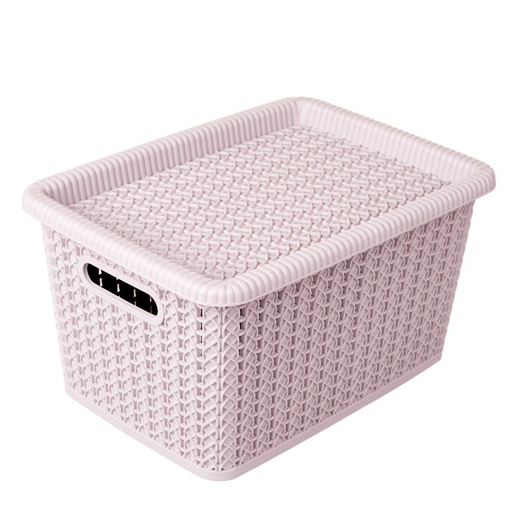 Caixa Organizadora 5 Litros Tipo Rattan São Bernardo Bege em Oferta na Shopee