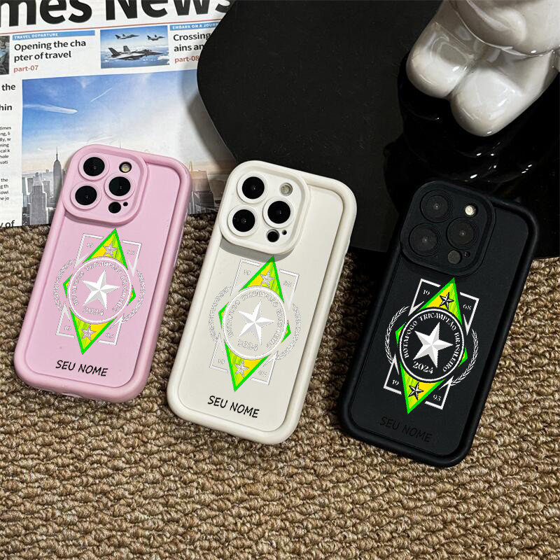 Capinha personalizada para iPhone 11 12 13 15 14 16 17 pro max xr xs max 7 15 14 plus capa de celular Botafogo