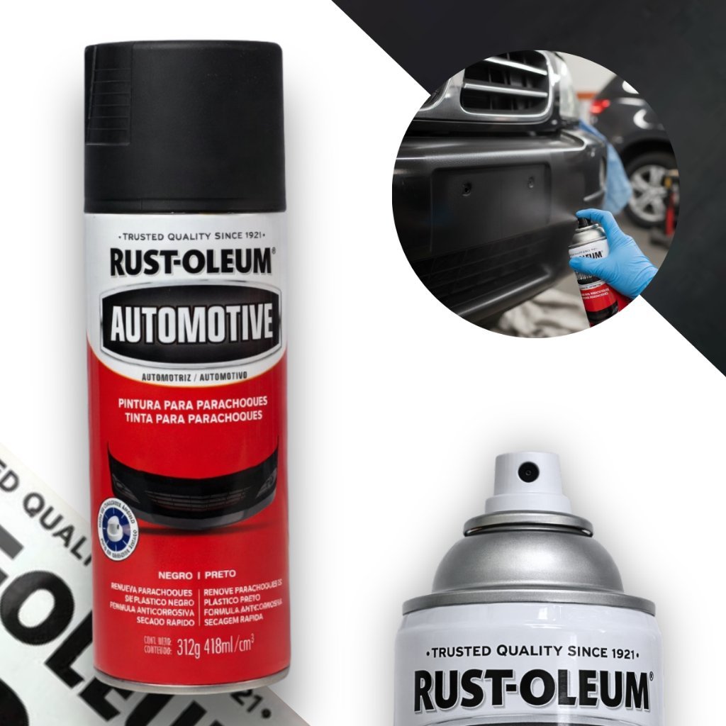 Tinta Spray Para Para-choque Bumper Preto Fosco Rust Oleum em Oferta na Shopee