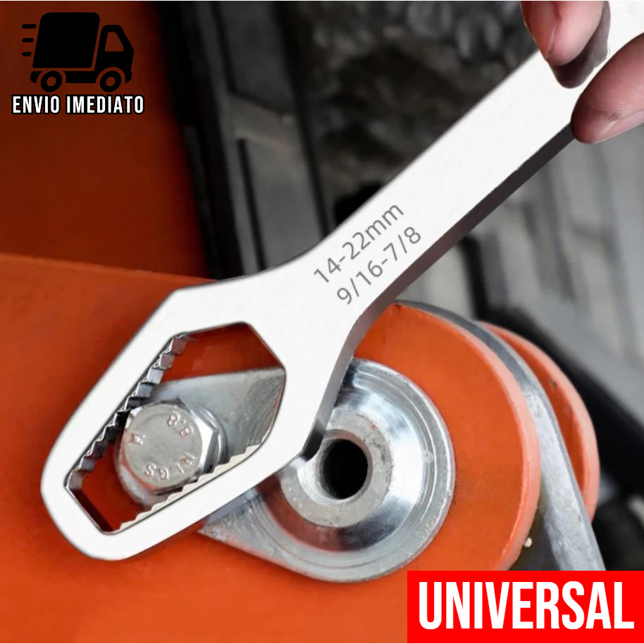 Chave de Boca Universal 8mm a 22mm Aço Cabeça Dupla Ultra Resistente CF