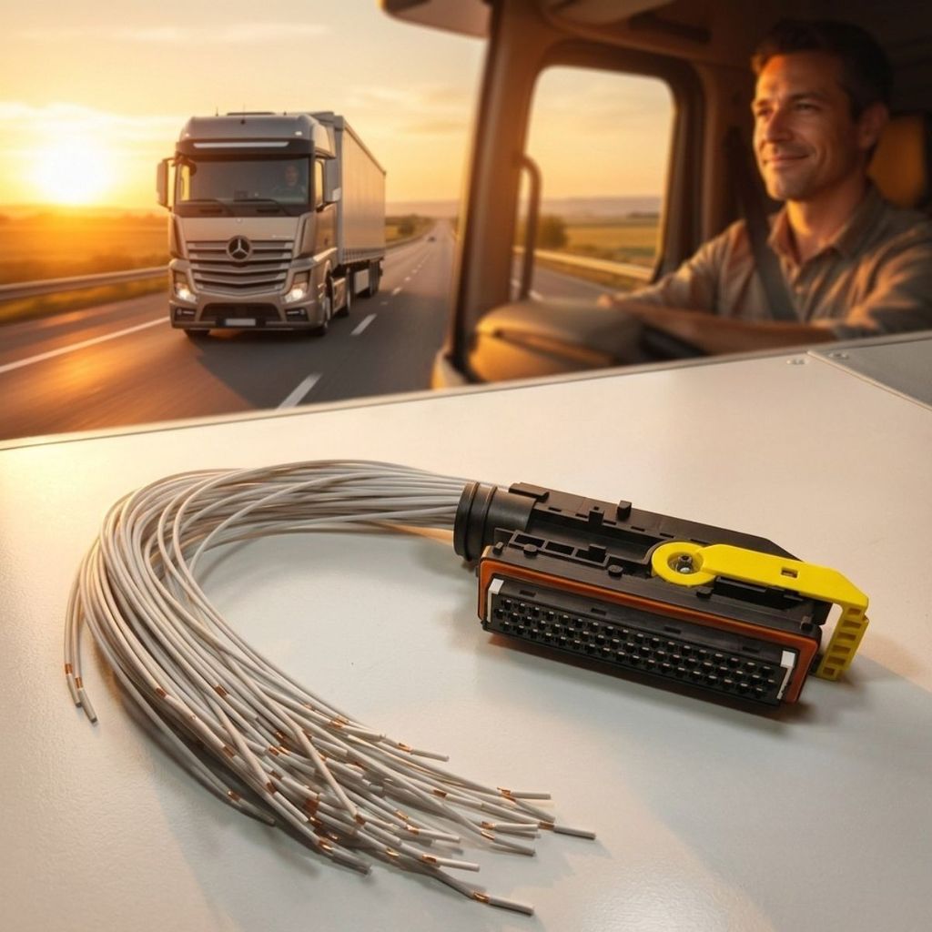 CHICOTE MODULO PLD 55 VIAS CAMINHAO MERCEDES BENZ SISTEMA INJECAO DIESEL
