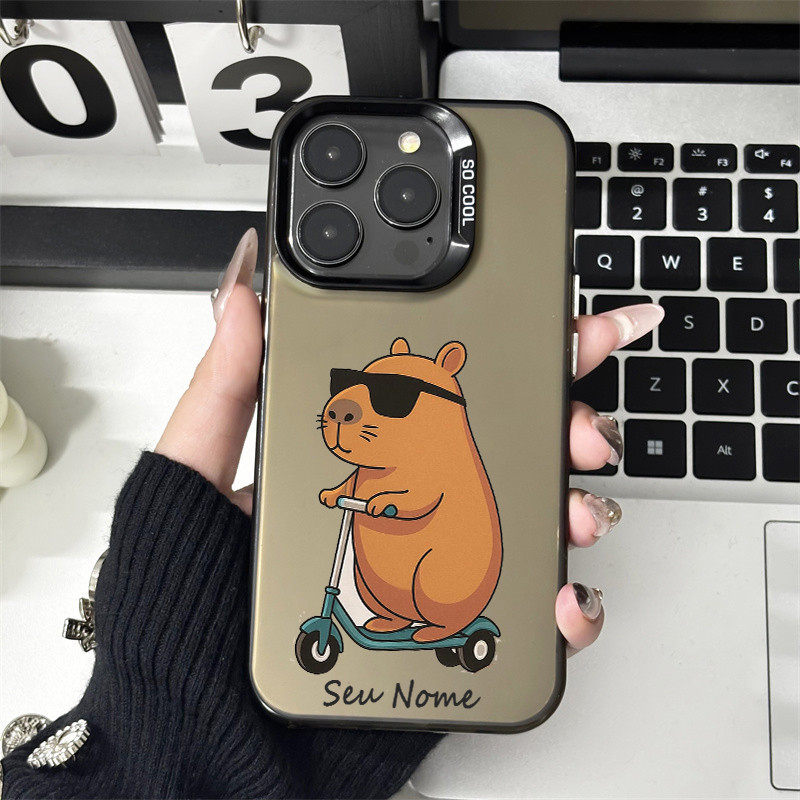 Capinha Capa personalizado Capivara de Patinete ​Para Xiaomi Redmi 12 13C note 1
