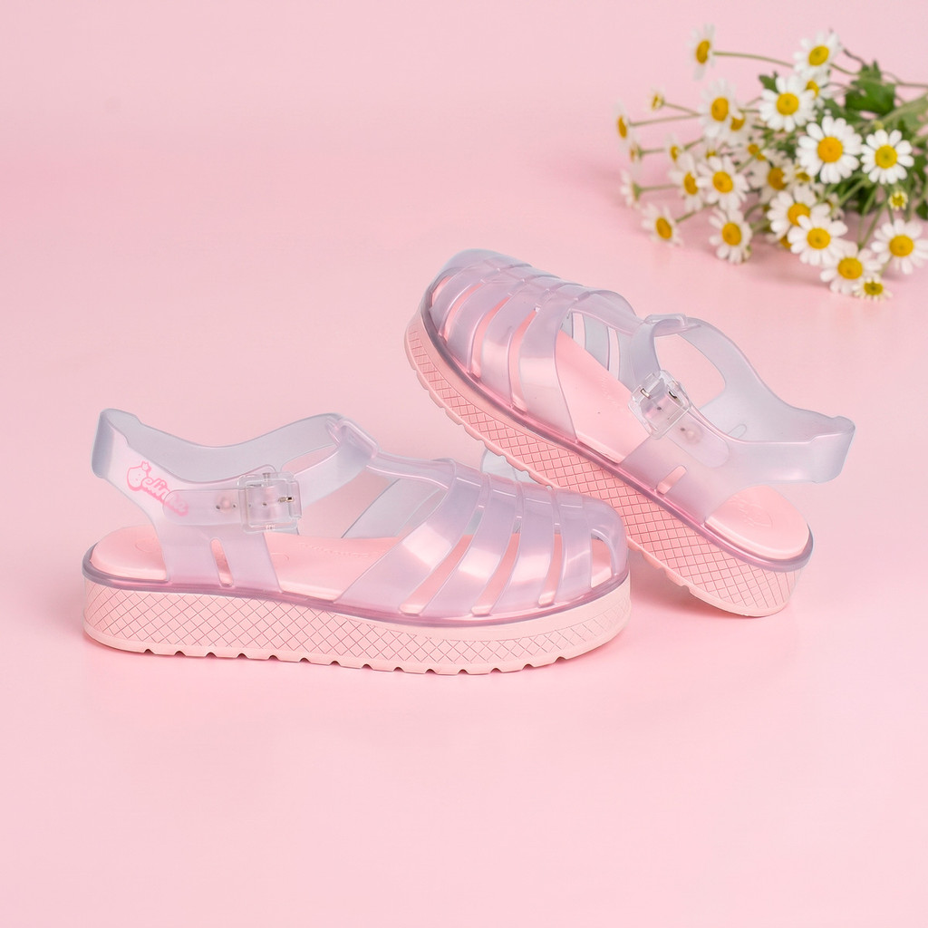 Sandália Infantil Menina Kidy Gloss Nude Aranha Fisherman Casual Confortável Anatômica Leve