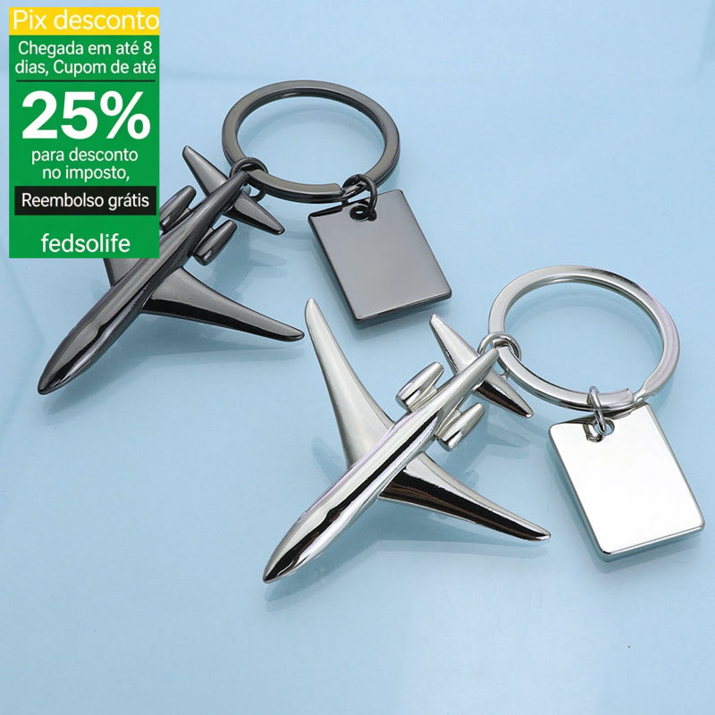 Fedsolife Chaveiro de Avião Metal 3D - Pingente de Aviação Criativo Presente Luxo Homem