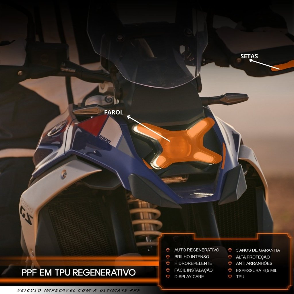 Película PPF Farol Velocímetro Setas BMW R 1300 GS Option 719 Tramuntana 24 25