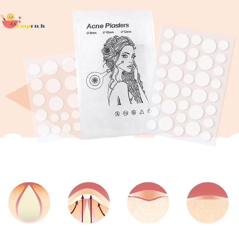 EMCH > 24/36 Patches Hidrocolóides Pimple Patch Circular Branco À Prova D'água Forma Manchas Tratamento De Espinhas Corr