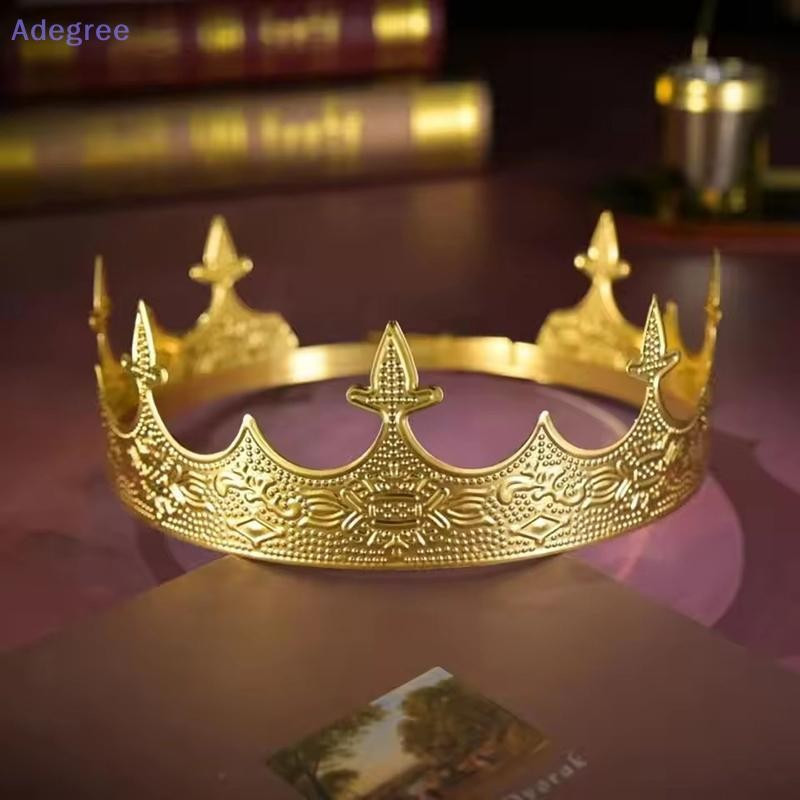 Adegree Simples Bar Mitzvah Coroa de Rei Tiara de Cabelo Acessórios de Coroas de Príncipe Ocidental Para Tiaras Redondas