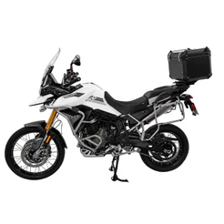 Baú bauleto Rally 54L Para Tiger 900 e Tiger 1200 Preto Bráz