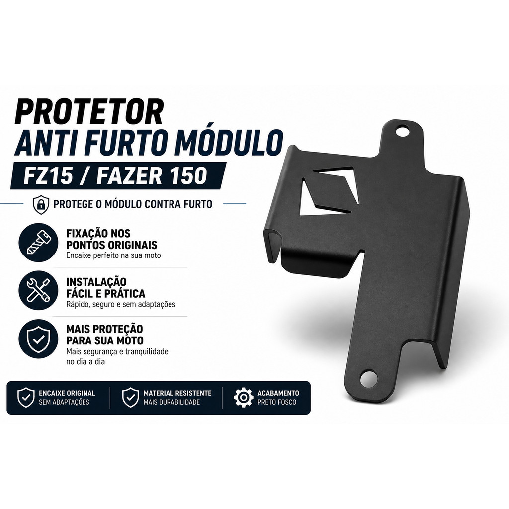 Protetor Antifurto de Módulo CDI Fazer 150 FZ15 2025+ Bráz