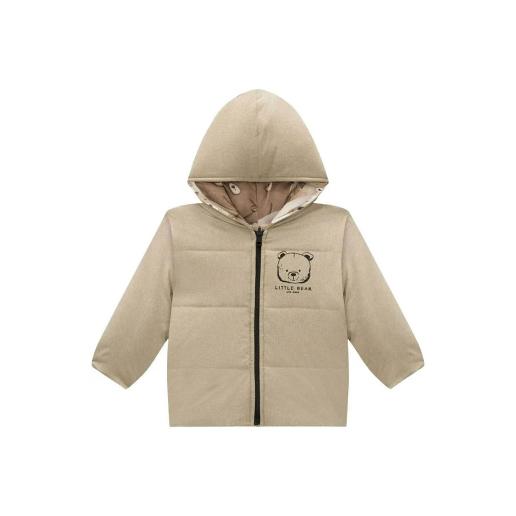 Jaqueta Menino Puffer Reversível Estampa Ursos Luc.Boo