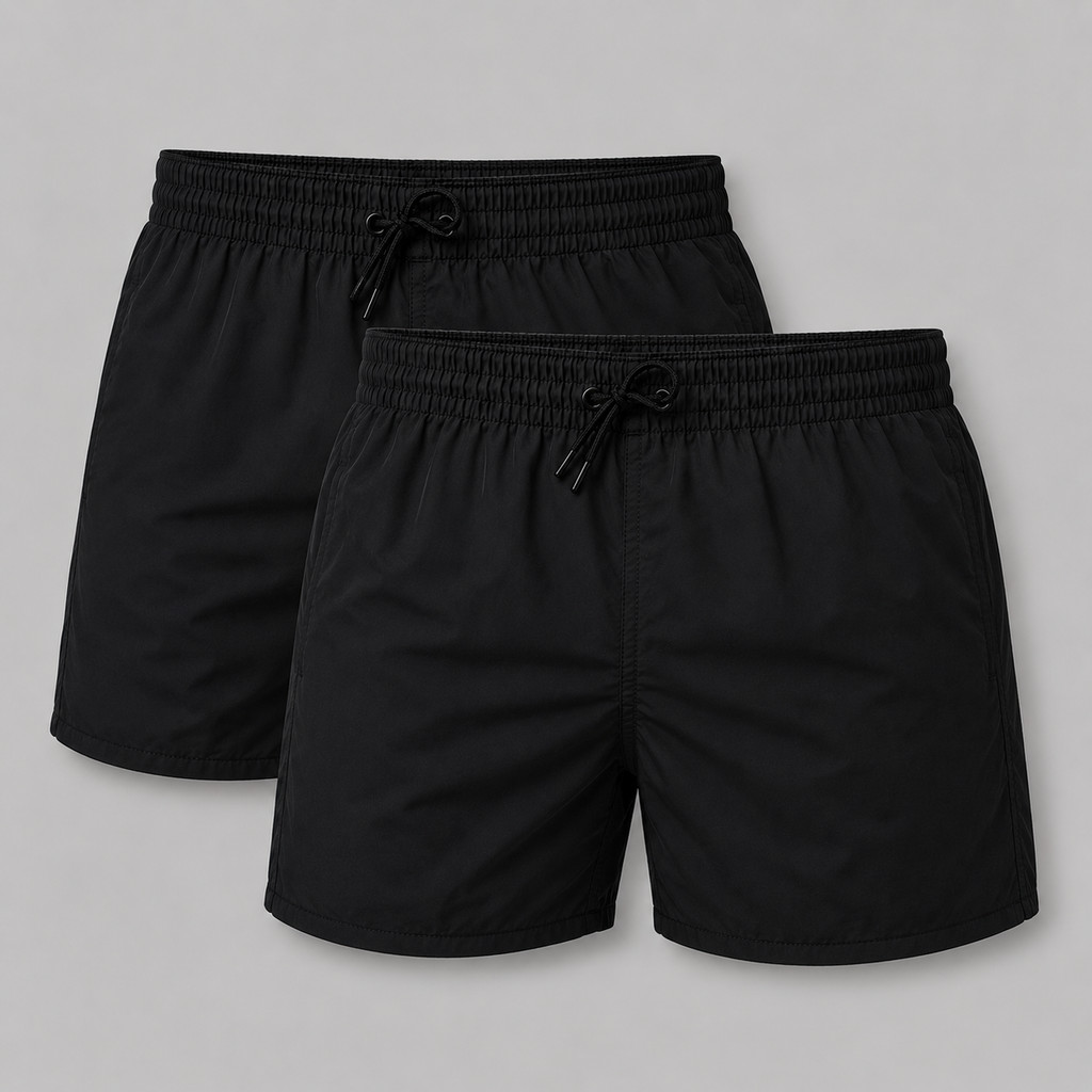 Kit 2 Shorts Masculino Tactel Academia Elastano Bermuda Fitness Treino Corrida