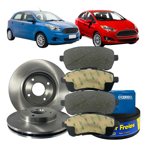 Jogo Disco Pastilha Freio Dianteira Ford Ka Fiesta Ka+
