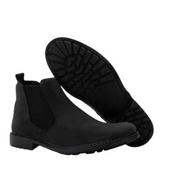 Bota Botina Camurça Masculina Chelsea 100% Couro