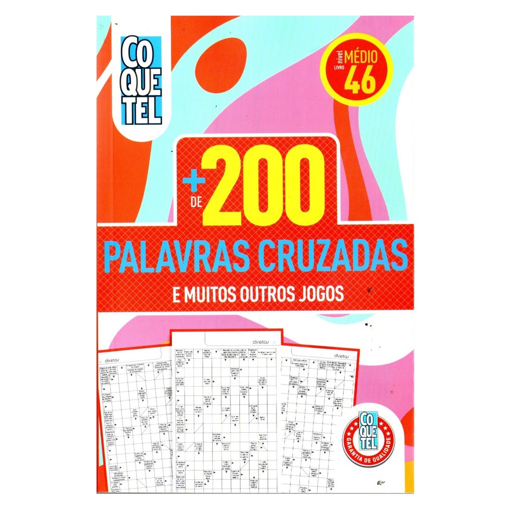 Livro Mais De 200 Palavras Cruzadas Nível Médio Edição 46