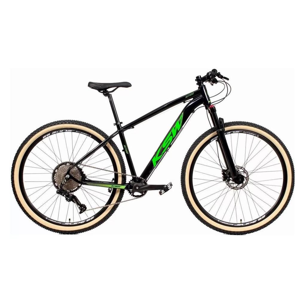 Bicicleta Aro 29 Ksw 9v Freio Hidráulico Trava E K7 11/36
