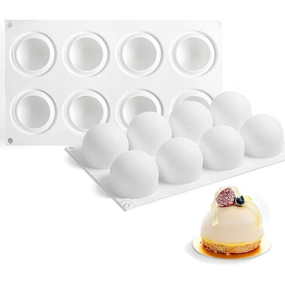 Moldes De Silicone De Esfera Em Forma De Bola 3D , Molde De Cozimento Para Bolo De Mousse Assar Bolos , Sobremesa France