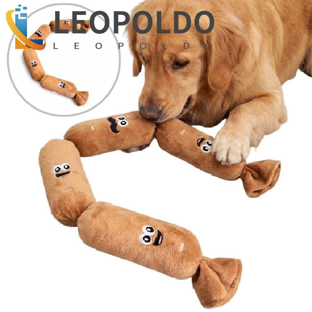 Brinquedo De Cachorro Estridente LEOPOLDO , Som De Salsicha De Pelúcia Resistente Ao Desgaste E À Mordida Portátil Para 