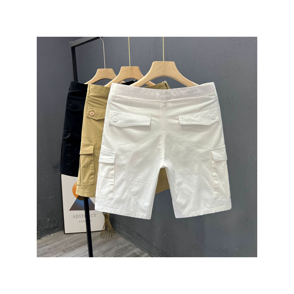 High-End branco esportes casuais Shorts masculinos verão na moda estilo fino moda confortável solto macacão na moda