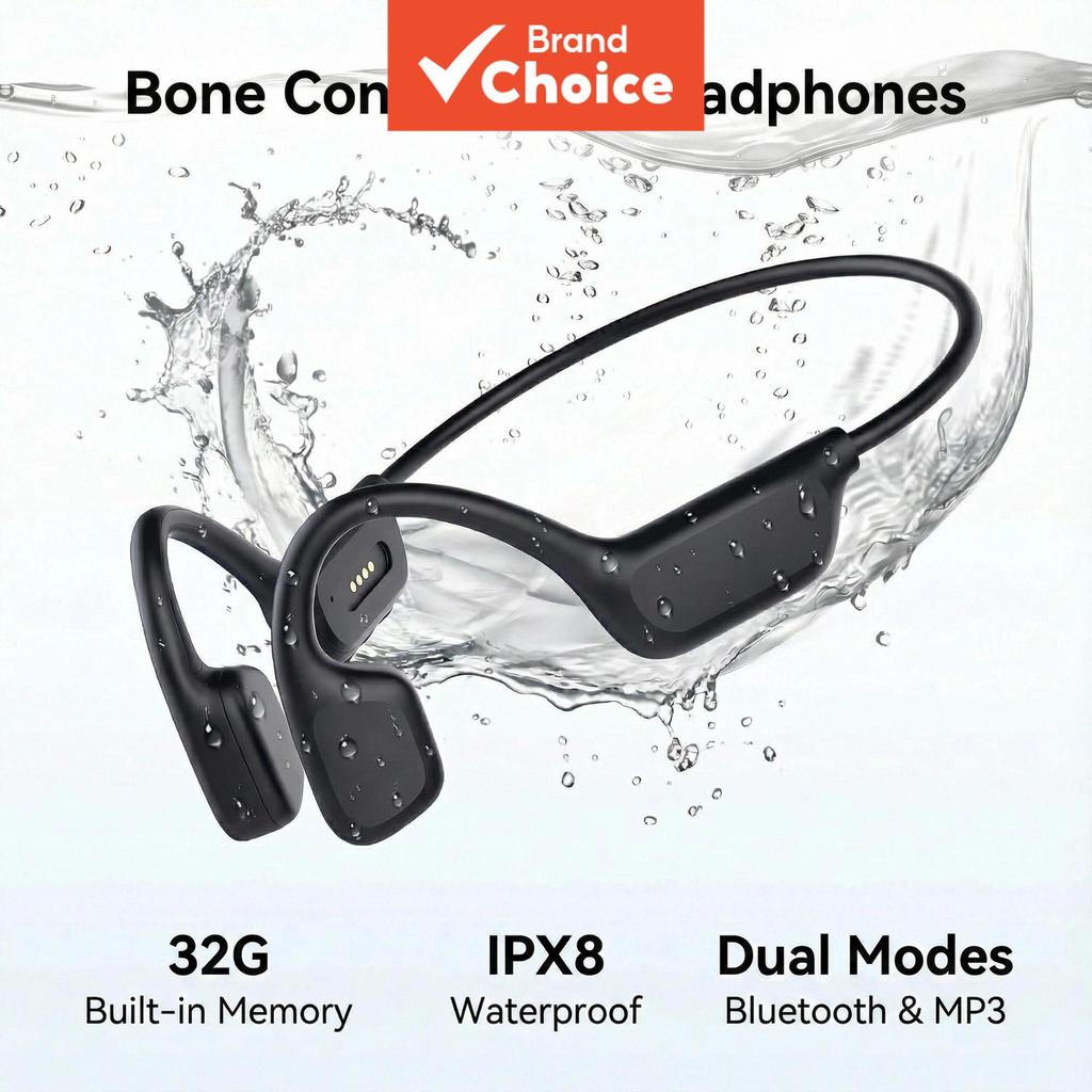 SPRISE X7 Fones De Ouvido De Condução Óssea Bluetooth Abertos IPX8 À Prova D'água Modo MP3 32 Gb De Memória Longos Para