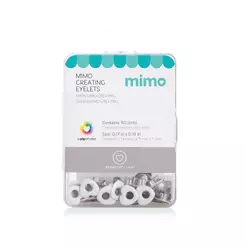Ilhós Mimo Creating – Coração – Branco – 9 – 4 – 5 mm – 50 Unids